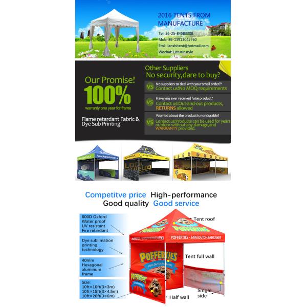 Custom Folding Tent 3x4.5 Portable Marquee Exhibition Advertising Tent