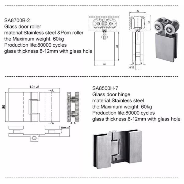 Interior Frameless Folding Glass Door , Balcony Sun Room Sliding Bifold Door