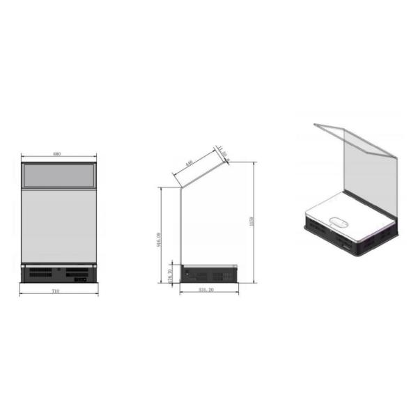 30 Inch Transparent Touch Screen Kiosk Holographic Projector Kiosk