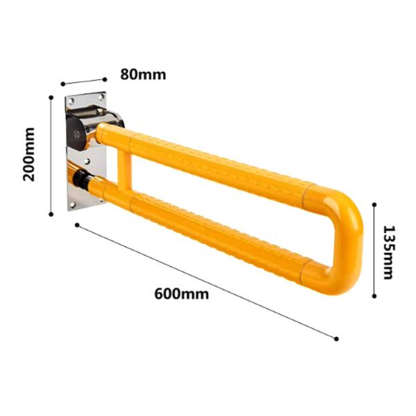 ABS Nylon Bathroom Hand Rails Safety Handicap Toilet Bars Easy Installation