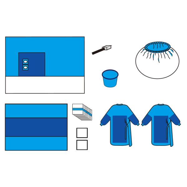 Angiography Heart Surgical Procecdure Packs Disposable Device For Protection