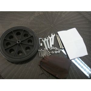 Comfortable All Weather Mobile Rattan Sun Lounger With Wheel