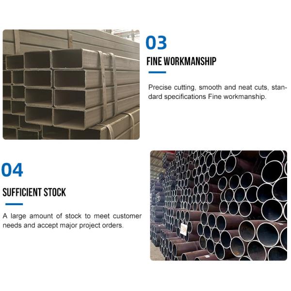 ASTM Hot Rolled Seamless Steel Pipe Q235 20 45 Mild Carbon Round/Rectangular Tube Non-oiled Invoicing by theoretical weight