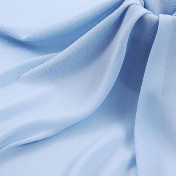 142GSM Crepe Yarn Dyed Woven Fabric 100% Polyester Apparel Fabric