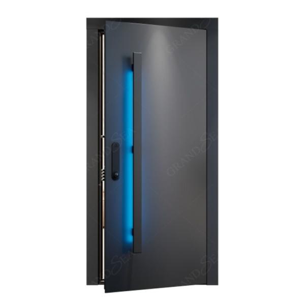 Aluminum Door Stainless Steel Security Door with Smart Lock with Light for House