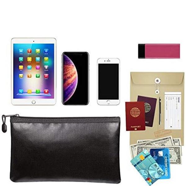 Fireproof Document Bag – Waterproof & High-Temperature Resistant Storage Pouch for A4 Files, Business and Home Use, Moisture-Proof & Zipper Seal
