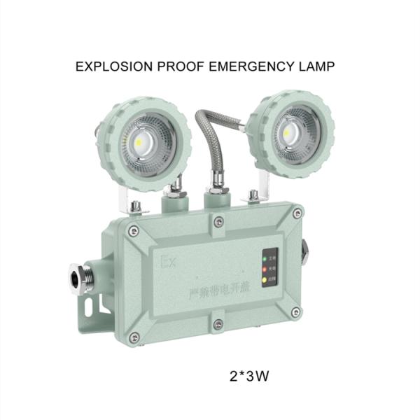 220v Atex Explosion Proof Led Exit Sign 2*3w Rechargeable Explosion Proof Emergency Led Lamps