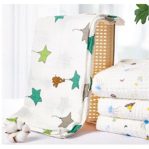 Vivid Pattern 6 Layer Gauze Fabric