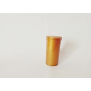 Buy cheap 100% Food Grade Polypropylene Pop Top Vials , Gold Plastic Pill Containers For from wholesalers