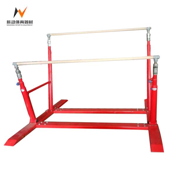 Kids Gymnastics Training Equipment Outdoor Uneven Bars with Extension Legs in Red