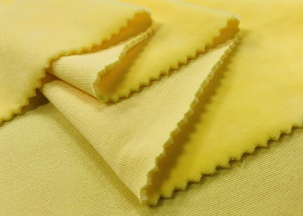 300GSM Soft 92% Polyester Microfiber Elastic Velvet Fabric for Toys, Accessories- Mango Yellow