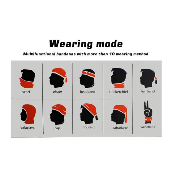 Outdoor Neck Warmer Bandana Buff Headwear Tube Bandana With Custom Logo