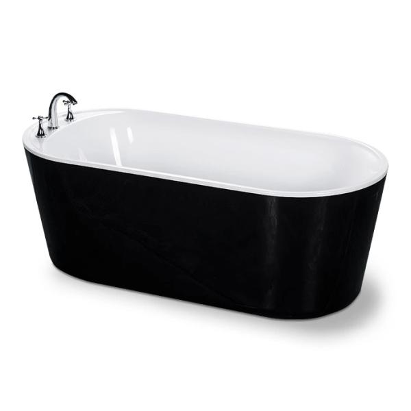 cUPC one piece black freestanding acrylic tubs,freestanding bath,luxury bathtubs