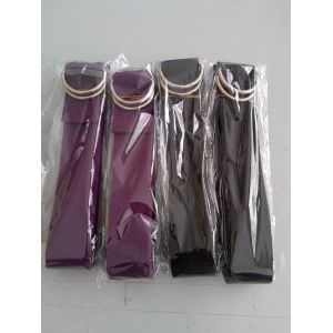 purple colour yoga straps with metal buckle