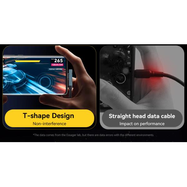 ESSAGER ES-X47 Series USB A To C Cable 1m Short 2m Long 100W