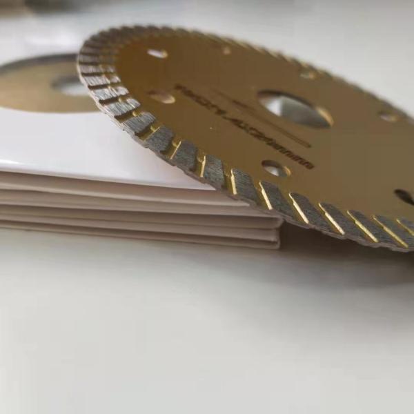 Inner Hole Super Thin Continuous Diamond Saw Blades Turbo Shape 4 inch