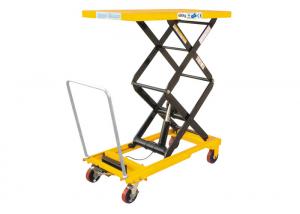Cheap Double Manual Scissor Lift Table 1.3 Meter High Customized Color With Overload Protection wholesale