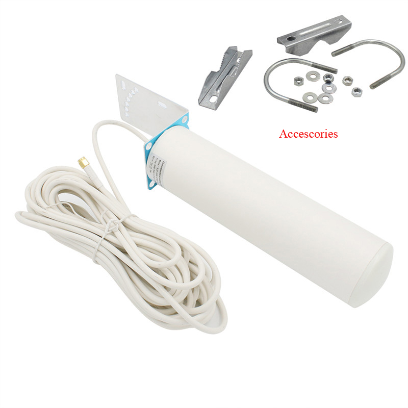4G SMA N Male FiberGlass WiFi Antenna 12dBi for 3G 4G Router antenna 10m for HUAWEI ZTE Vodafone WiFi Router