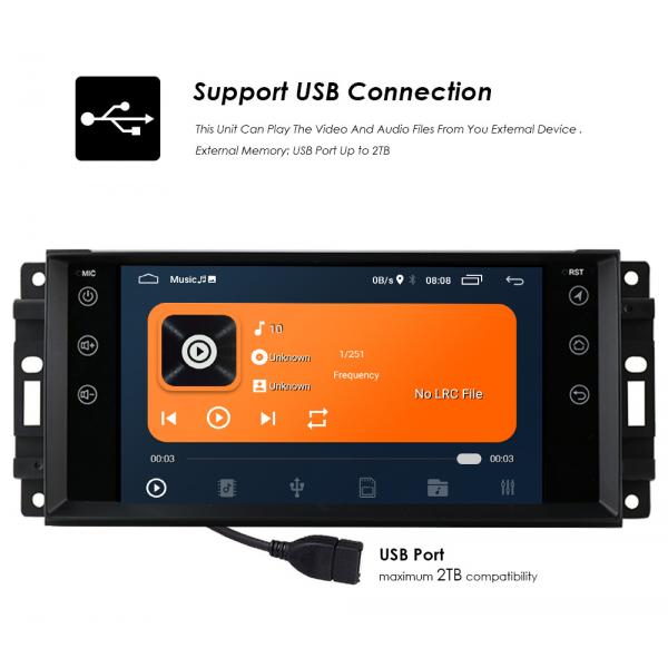 Steering Wheel Control 7-Inch Multimedia Car Radio Stereo for Jeep Cherokee 2007-2014