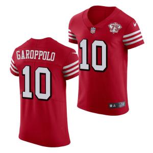 China Mens San Francisco 49ers #10 Jimmy Garoppolo Scarlet Retro 1994 75th Anniversary Throwback Classic Limited Jersey on sale
