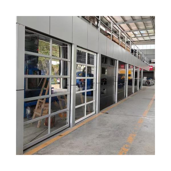 Aluminum Transparent Glass Automatically Garage Door For Residential Buildings