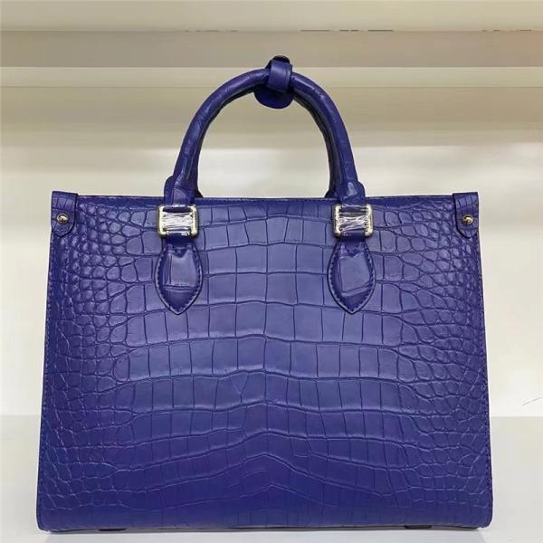 Authentic Crocodile Leather Women Business Travel Handbag Female Laptop Bag Genuine Alligator Skin OL Lady Working Purse