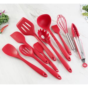 Lightweight Fadeless 10 Piece Silicone Kitchen Utensil Set