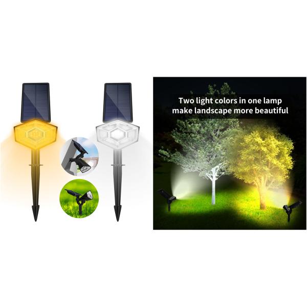 SMD2835 500lm Solar Powered Spot Light , 2200mAh Solar Yard Spotlights