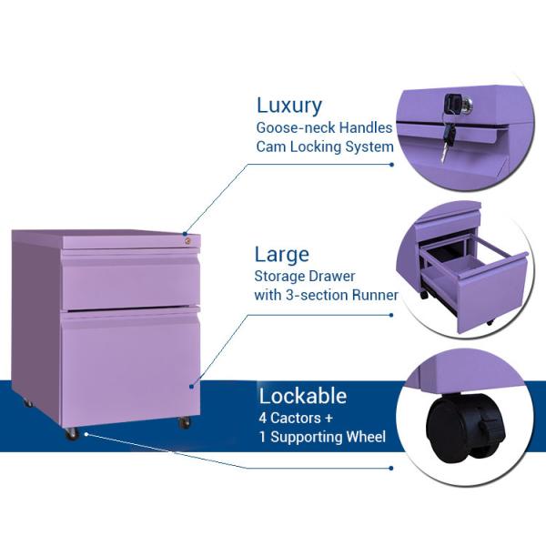 Fully Assembly 0.13 CBM SGS Metal Mobile Pedestal