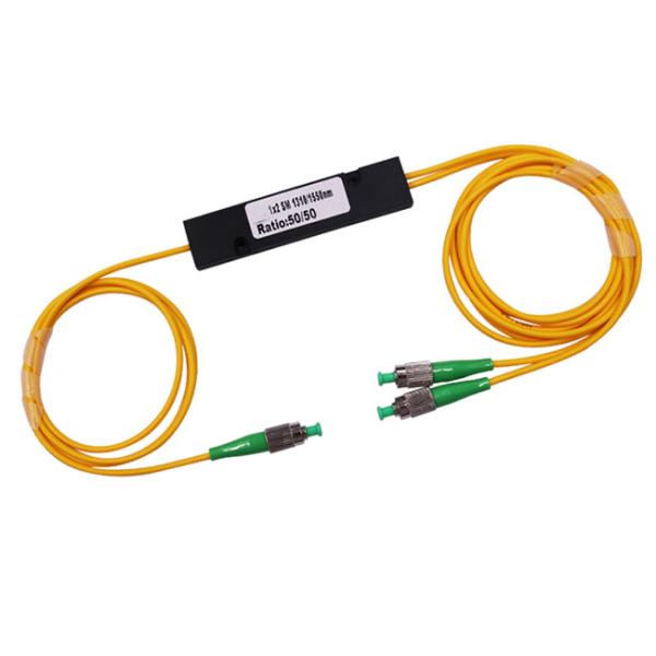 1X2 Planar Lightwave Circuit PLC SC / SC APC PLC Splitter with Equal Ratio Ouput