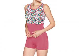 Cheap Floral Sleeveless One Piece Rash Guard Swimsuit For Girl Surfing Sun Protection wholesale