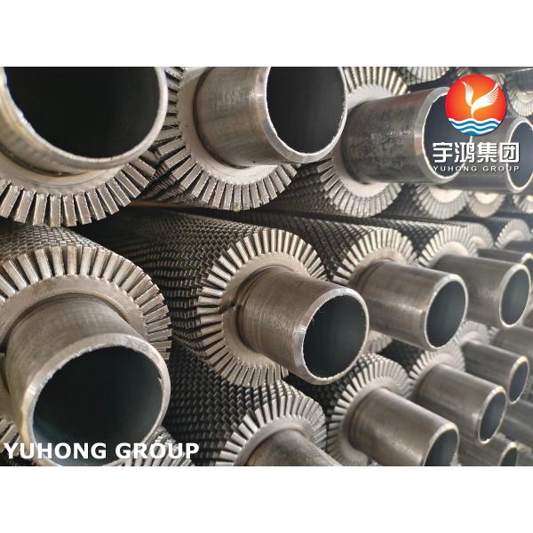 ASME SA192 Serrated Finned Tube product photo showing detailed fin structure