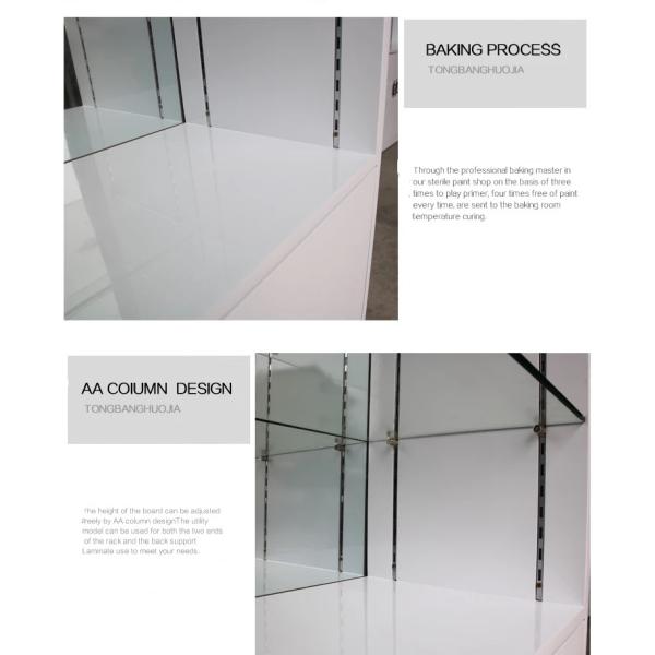 Customized Pharmacy Storage Cabinets Medicine Display Racks Glass Layer