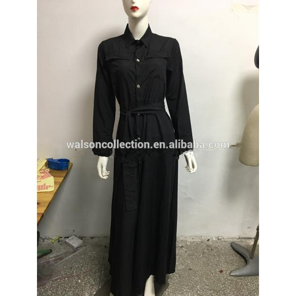 copy2018 Autumn and Winter Women Long Dress Casual Long Sleeve Slim Dress Ladies Fashion Botton Maxi Long Dress2