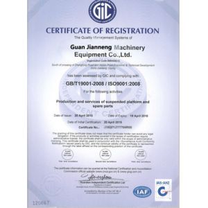Gu an Jianneng Trading Co., Ltd Certifications