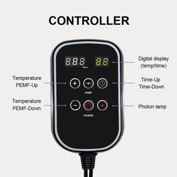 Blue Red Green Photon Lights PEMF Infrared Mat with Waterproof PU Leather for Boosted Immunity