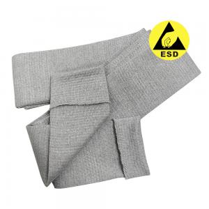Cheap 90% Polyester 10% Carbon Fiber Tubular ESD Antistatic Rib Circular Knit Fabric For Cuffs wholesale