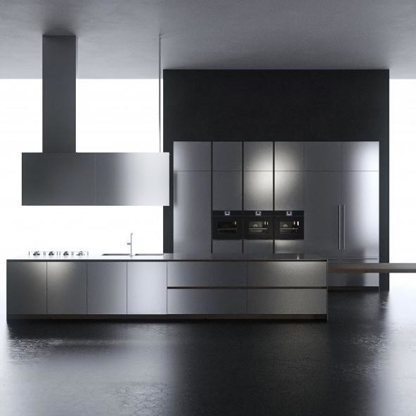 Custom Modern Durable Design Modular Cabinets Smart 304 Stainless Steel Kitchen Cabinets For Villa