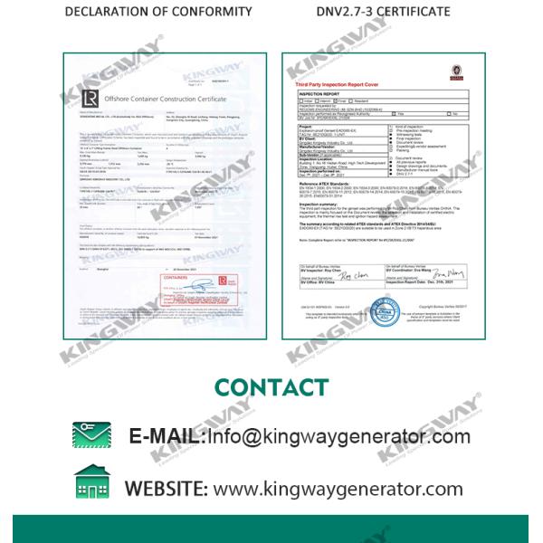 Hazardous Area 250KVA Zone 2 Hazardous Area Explosion Proof Diesel Generator