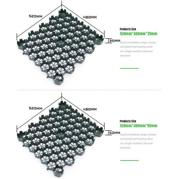 Protect Turf with 480x520mm Ground Stabilising Permeable Pavers and Plastic Car Paver