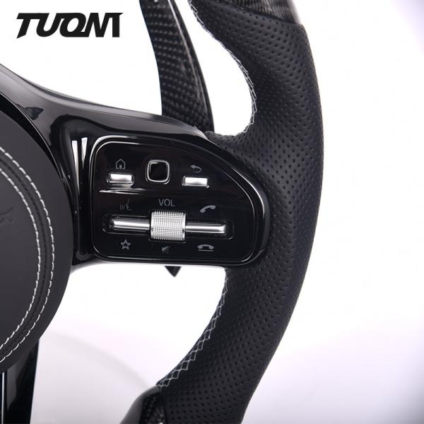 Carbon Fiber Mercedes S63 Amg Steering Wheel Piano Black Trim Customize