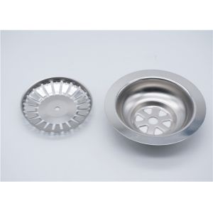 Polished Kitchen Sink Drain Stopper , SS304 Stainless Steel Sink Strainer