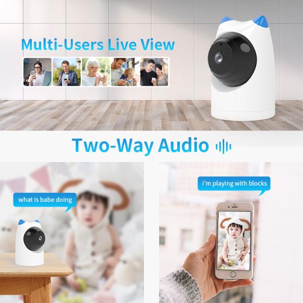 Glomarket Tuya Smart Security Home Mini Wifi Indoor Camera Home Baby Care Monitor Supports Mobile App Control
