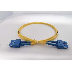 China LC UPC To LC UPC Duplex Fiber Patch Cable OS2 Single Mode PVC 3.0mm 1m on sale