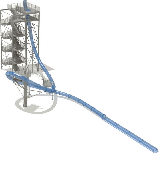 Aqua Aqua Loop Body Fiberglass Slides For Pools Vison Waterparks Equipment