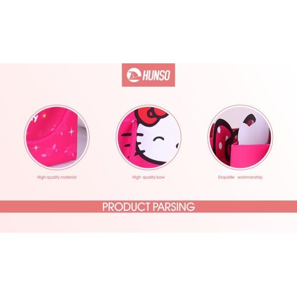 Hello Kitty Rose Red Branded Custom Paper Shopping Bags C1S 9CM