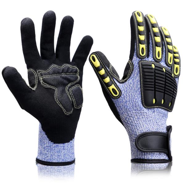 Cut Level 5 TPR Cut Resistant Gloves High Impact Protective Gloves Elastic Cuff