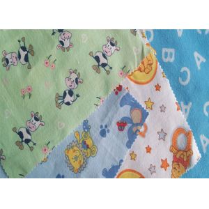 China Dyed Printed Cotton Flannel Cloth , Children Clothing Fabric Widely Use on sale