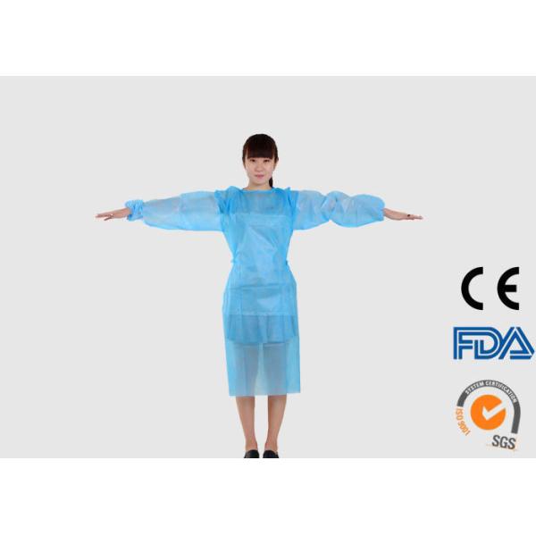 Nonwoven Disposable Medical Garments , Blue Surgical Gown CE ISO Approved
