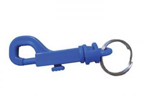 Cheap Spring-Loaded Gate Key Ring Clip , Key Chain Holder With Thumb Trigger wholesale